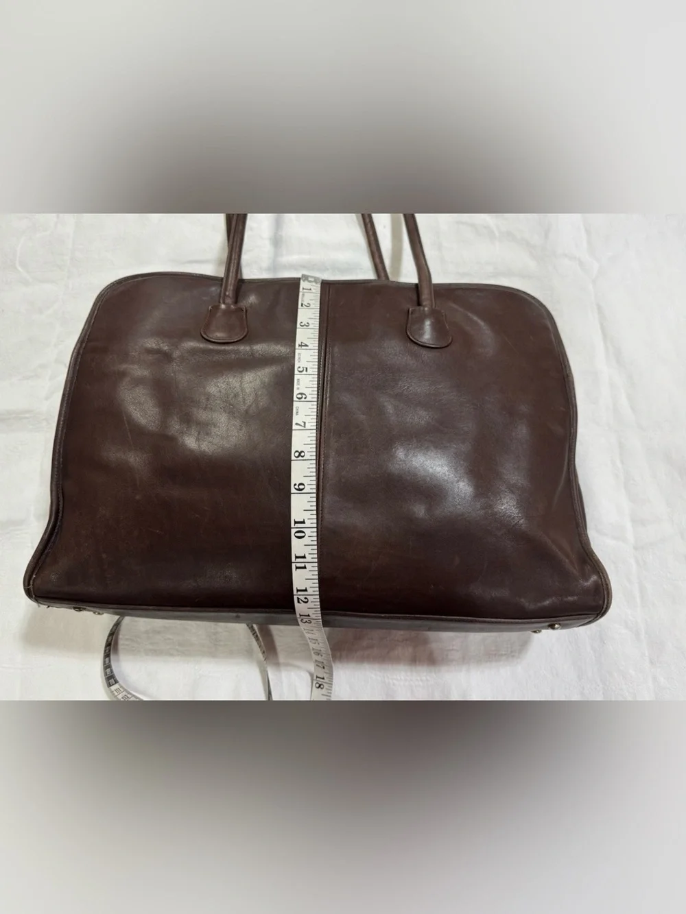 Coach Vintage Large Brown Leather Tote Briefcase Bag